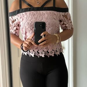 Beautiful Pink and Black Top